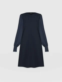 Esme Zip Up Dress - Navy