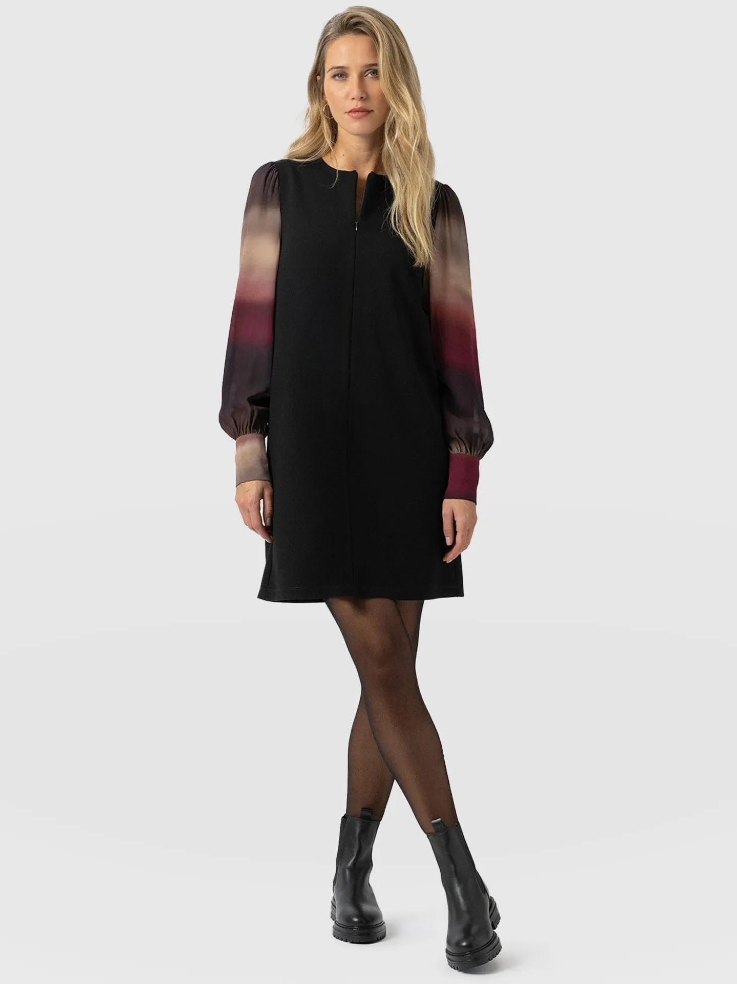 Esme Zip Up Dress - Purple Gradient