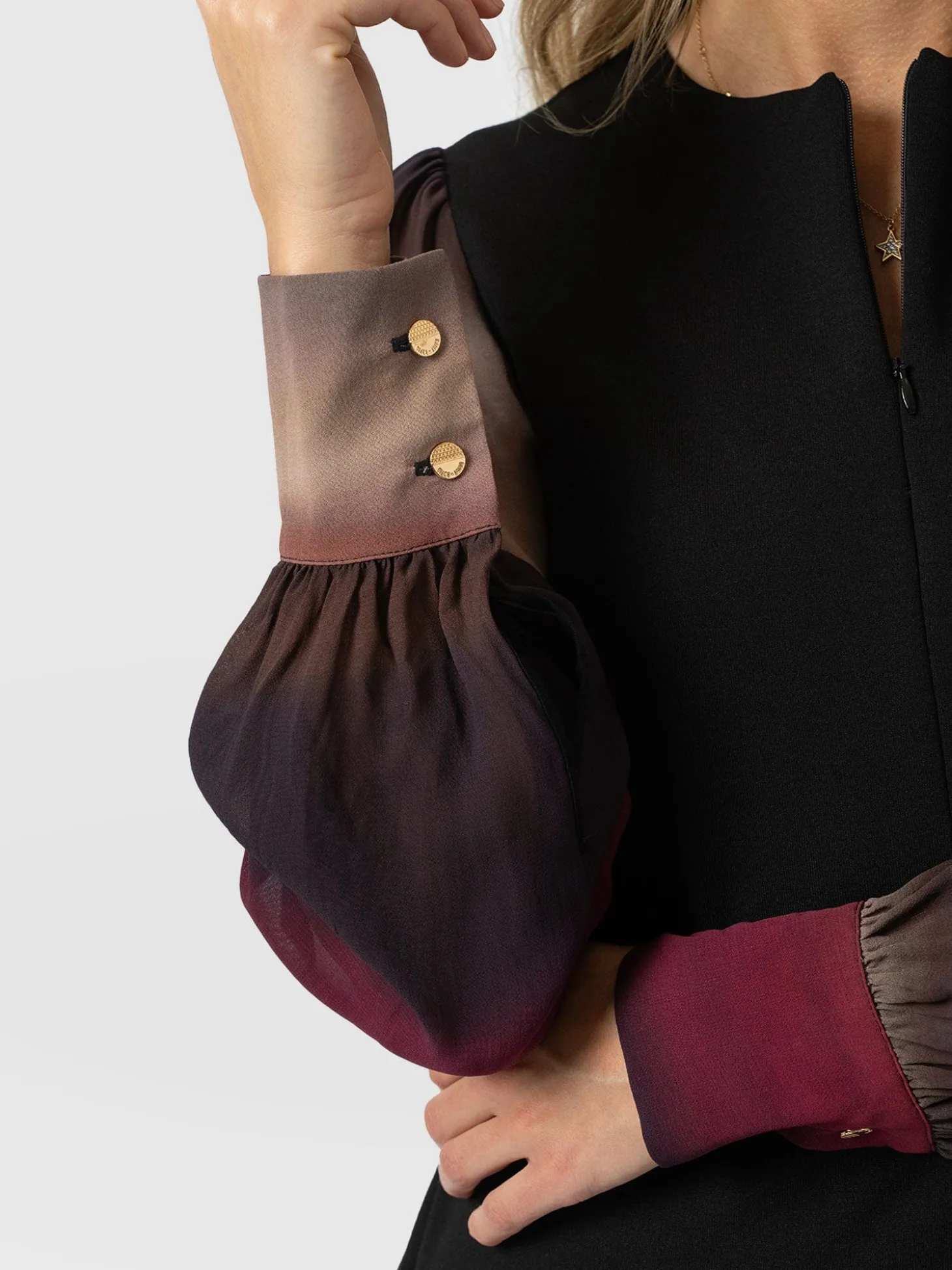 Esme Zip Up Dress - Purple Gradient