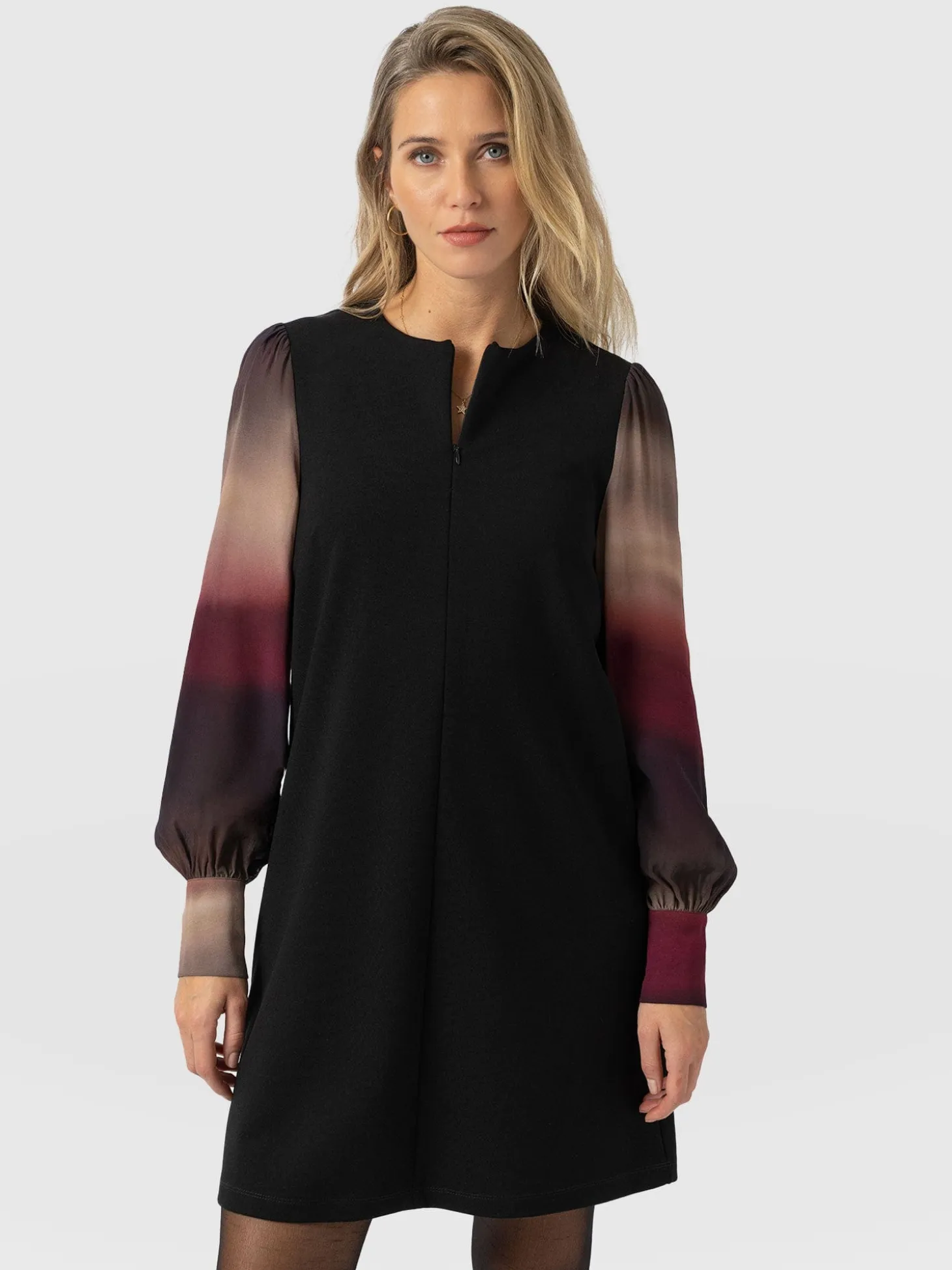 Esme Zip Up Dress - Purple Gradient