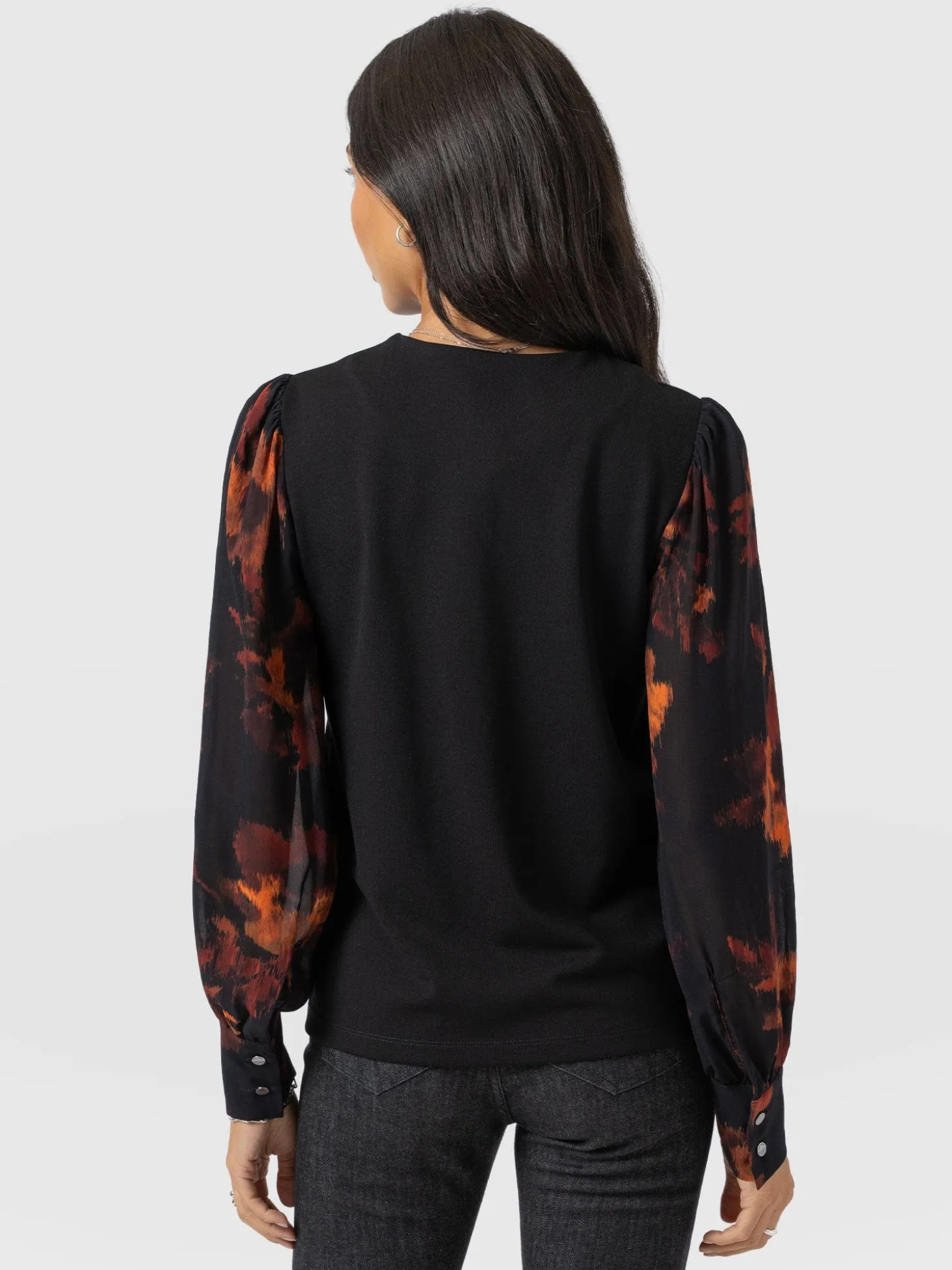 Esme Zip Up Top - Autumn Floral