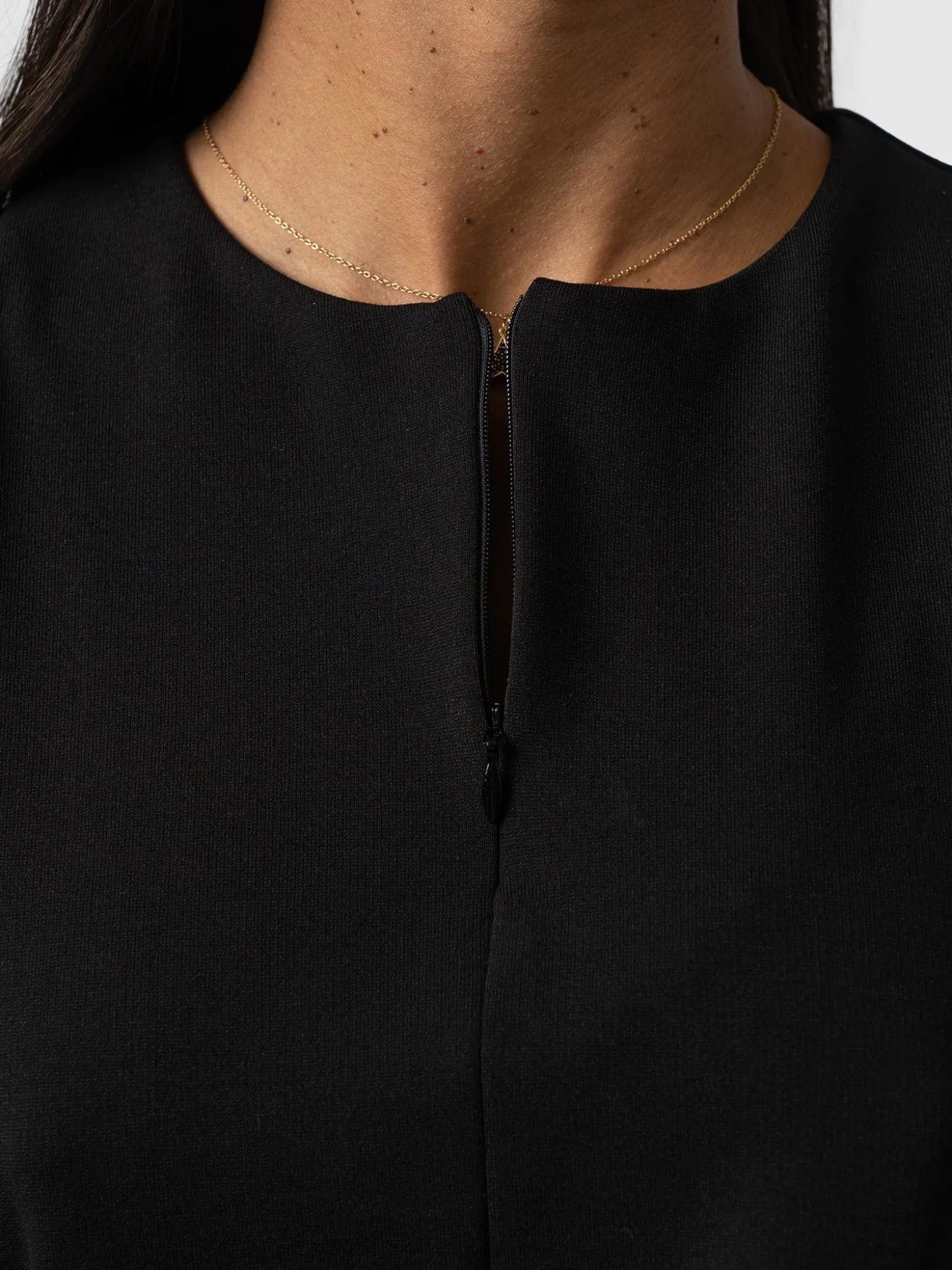 Esme Zip Up Top - Black