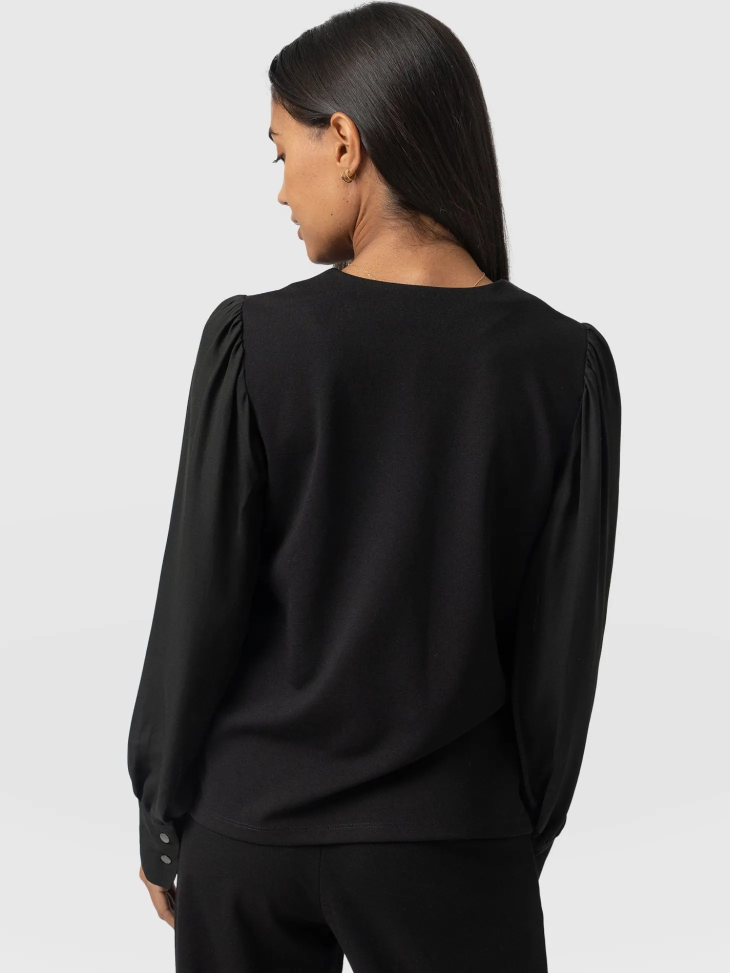 Esme Zip Up Top - Black