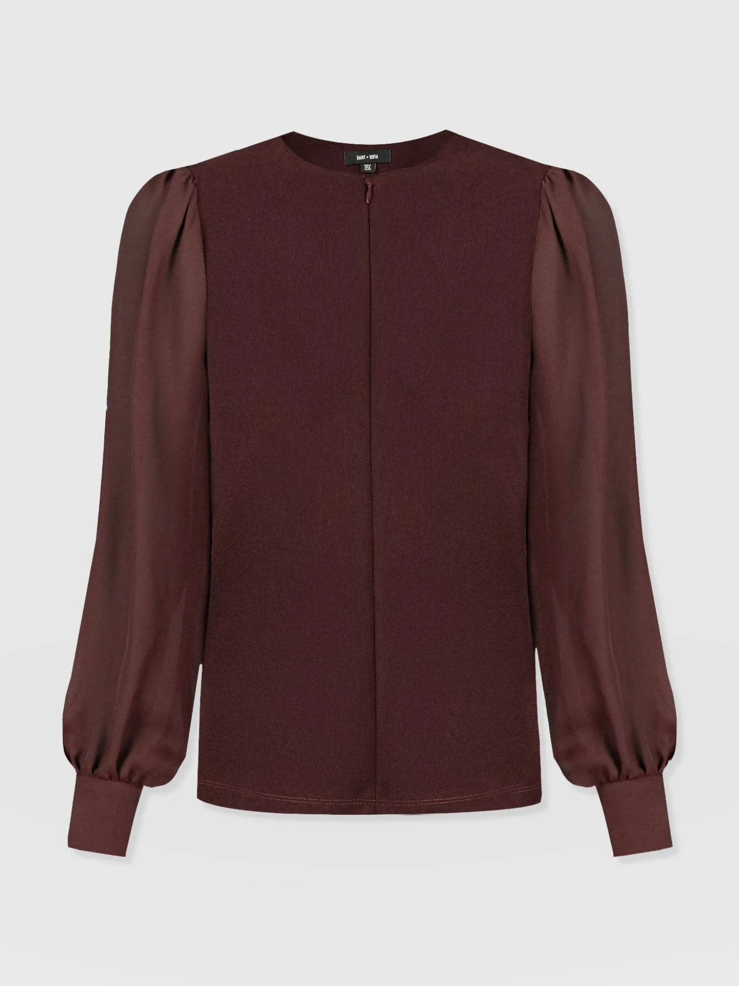 Esme Zip Up Top - Maroon