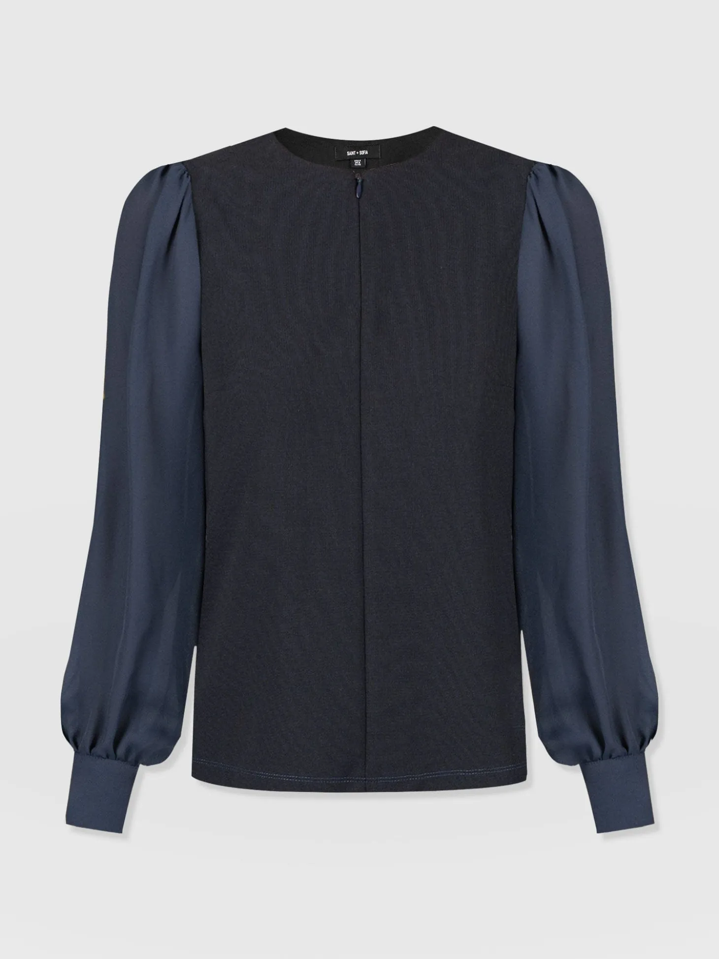 Esme Zip Up Top - Navy