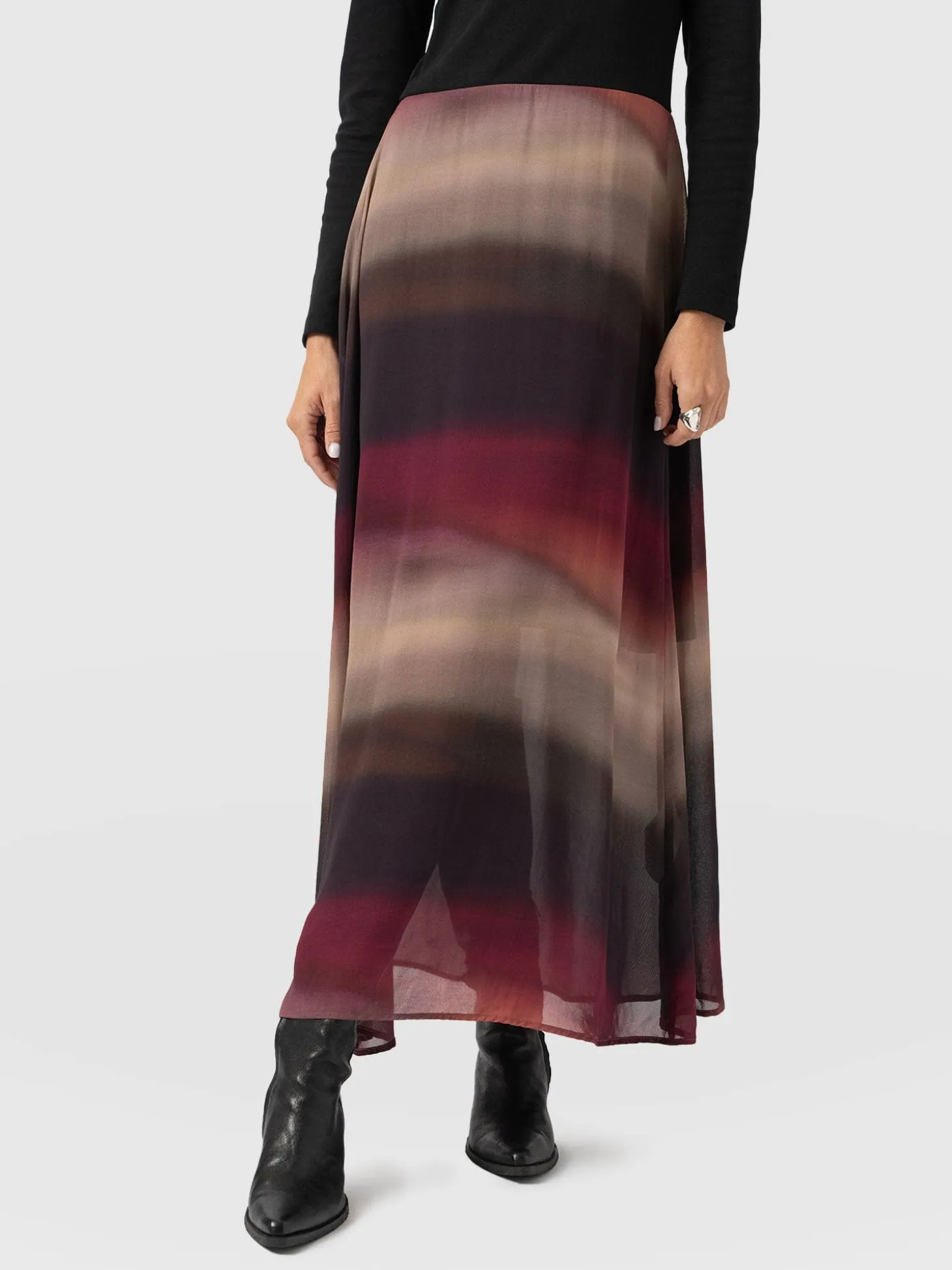 Etta Contrast Dress - Purple Gradient