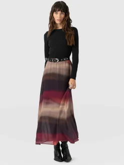 Etta Contrast Dress - Purple Gradient