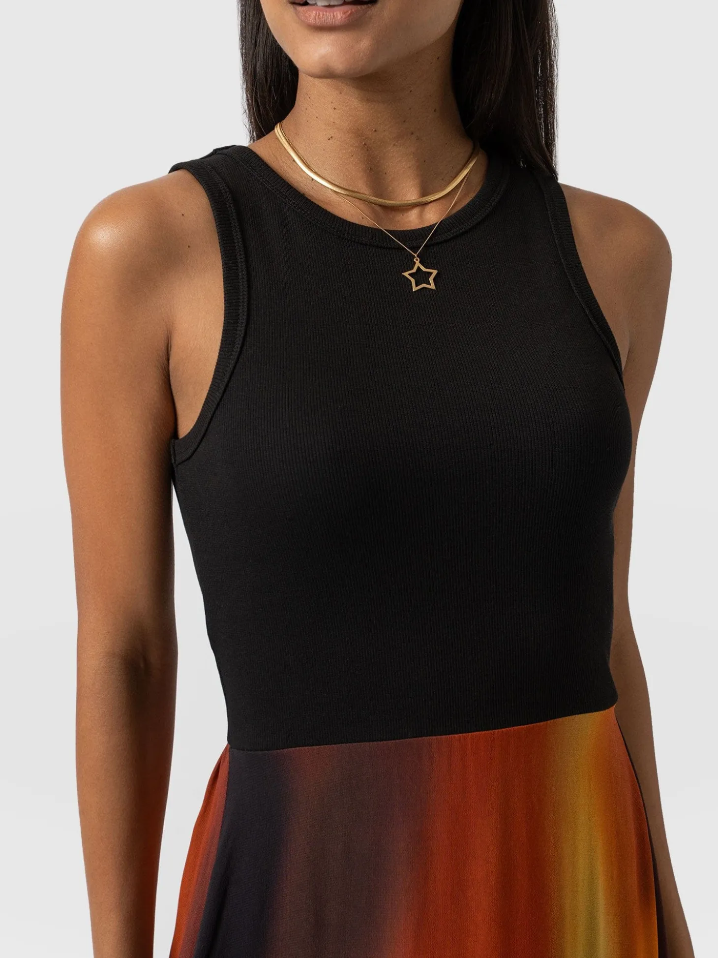 Etta Layered Dress - Amber Gradient