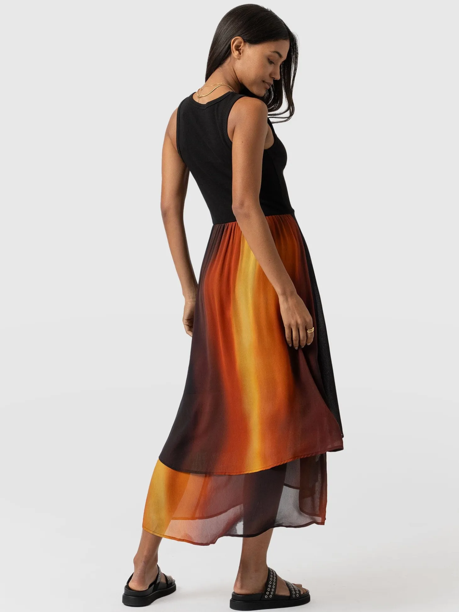 Etta Layered Dress - Amber Gradient