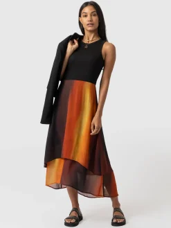 Etta Layered Dress - Amber Gradient