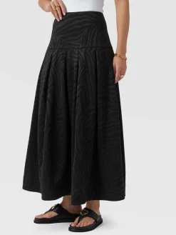 Everly Pleated Skirt - Black Zebra