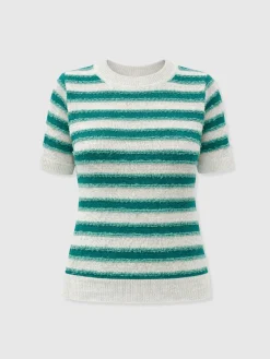 Fearne Knit Tee - Mint Stripe