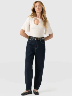 Freya Tie Tee - Cream