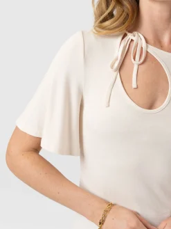 Freya Tie Tee - Cream