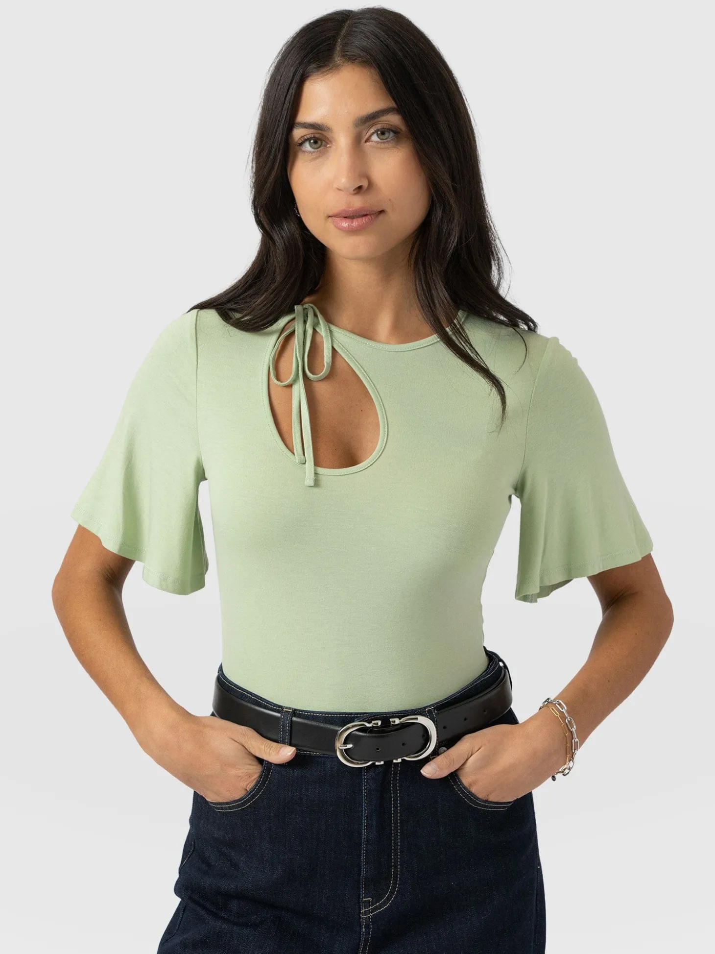 Freya Tie Tee - Mint