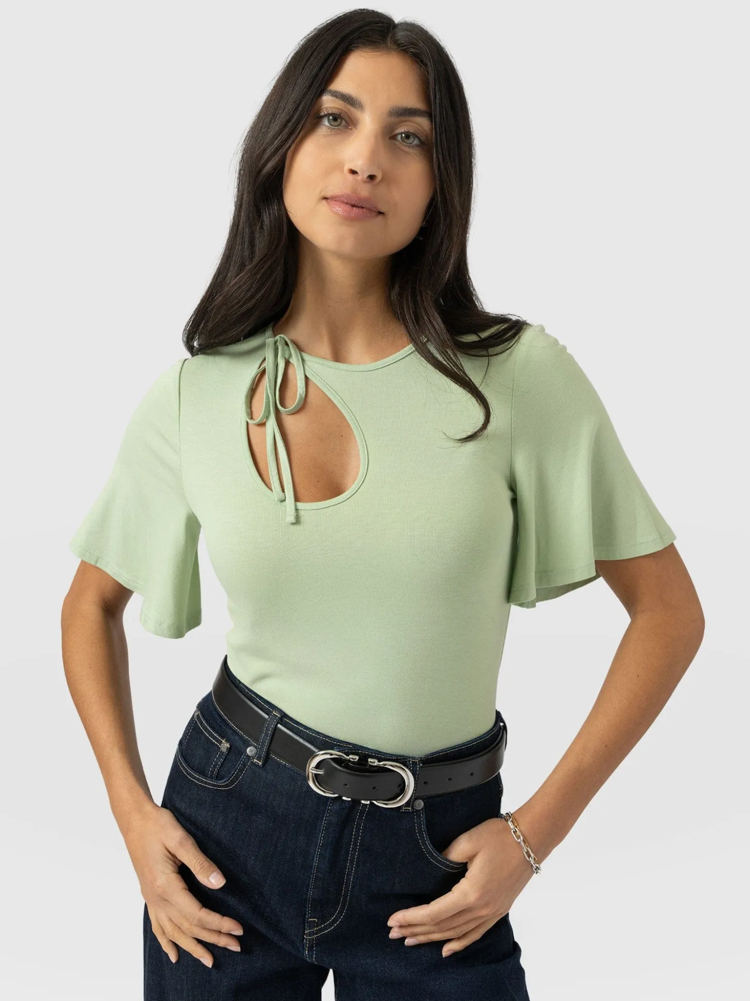Freya Tie Tee - Mint