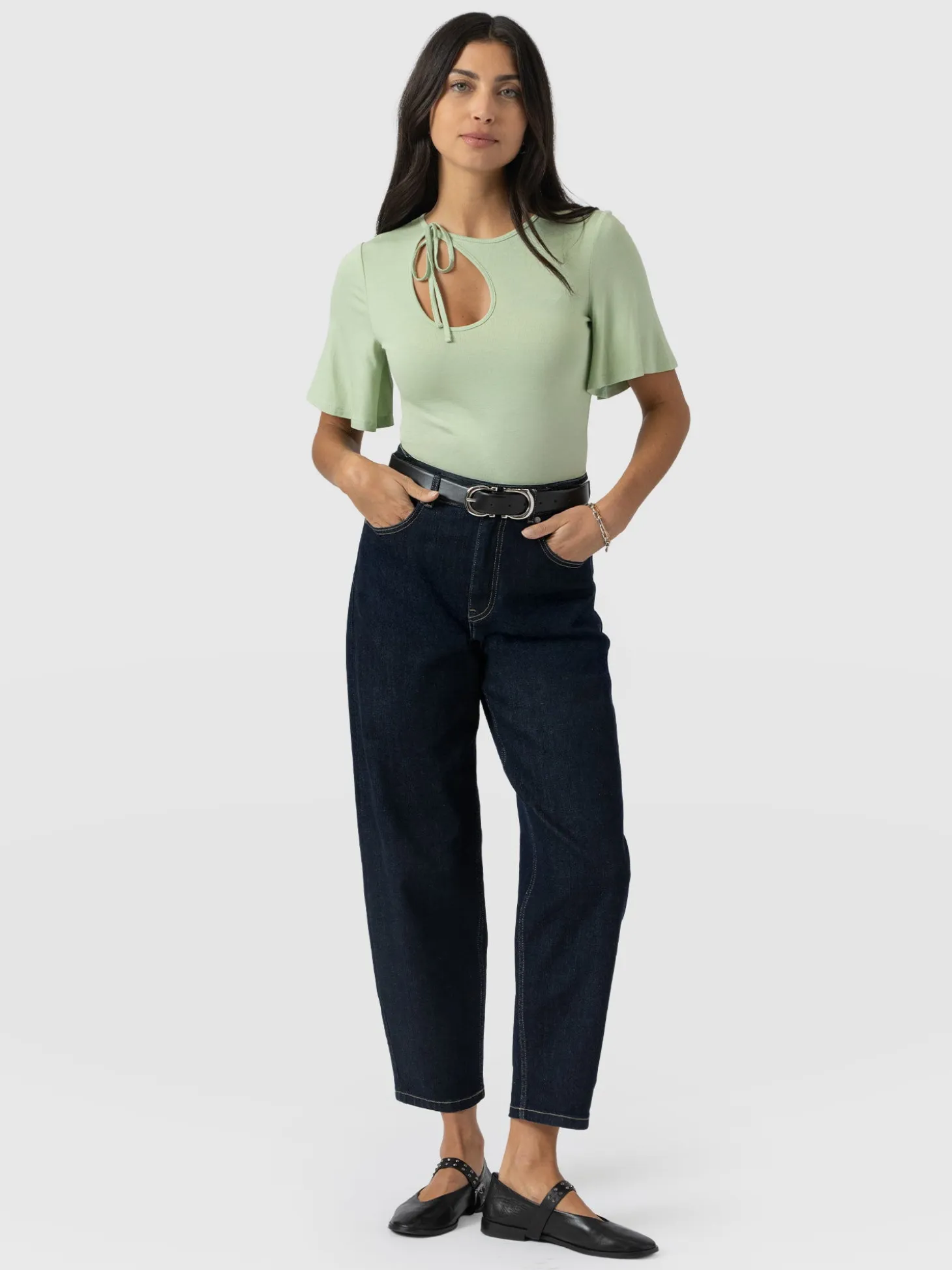 Freya Tie Tee - Mint