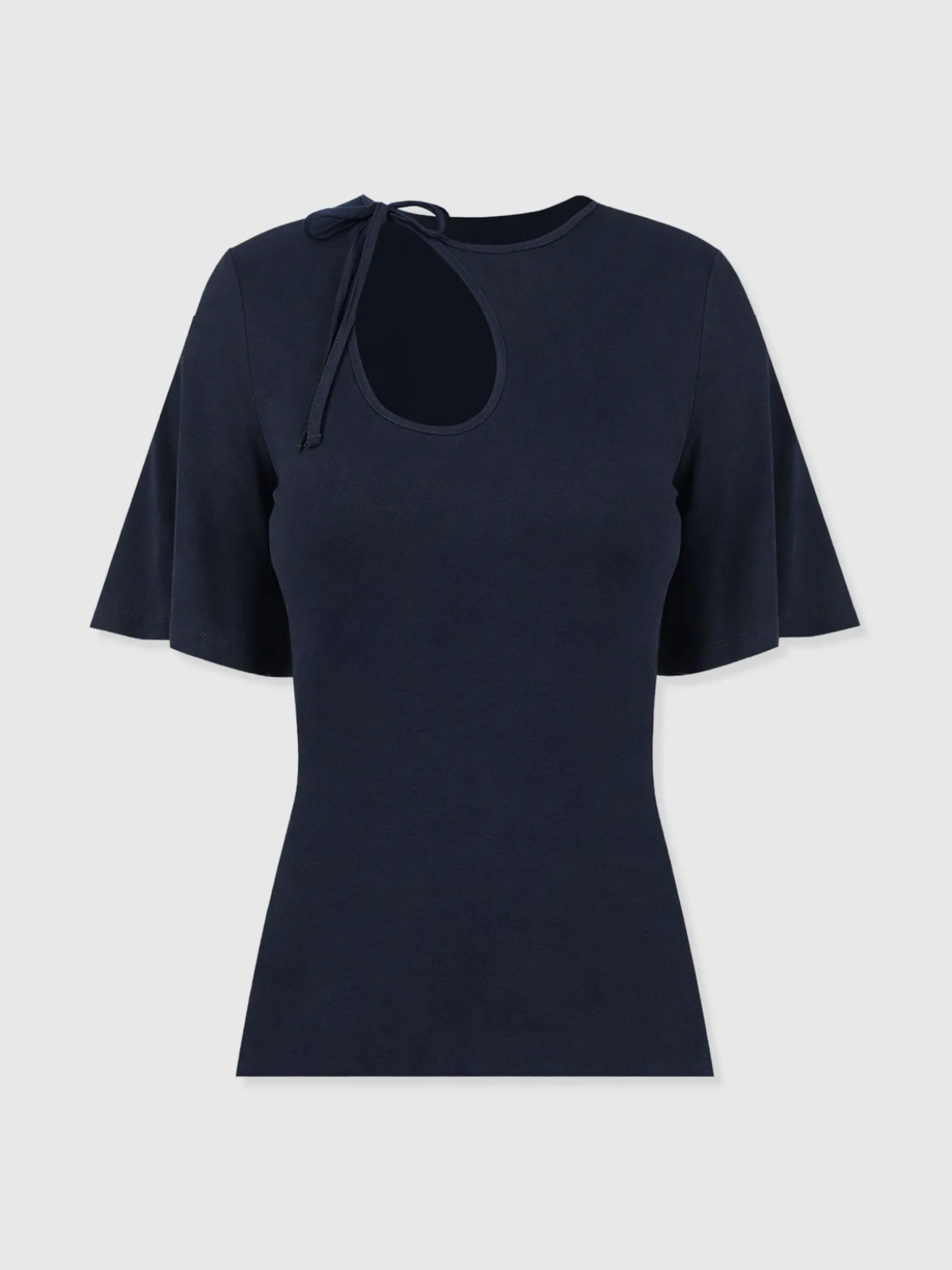 Freya Tie Tee - Navy
