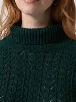 Glen Cable Knit Sweater - Green