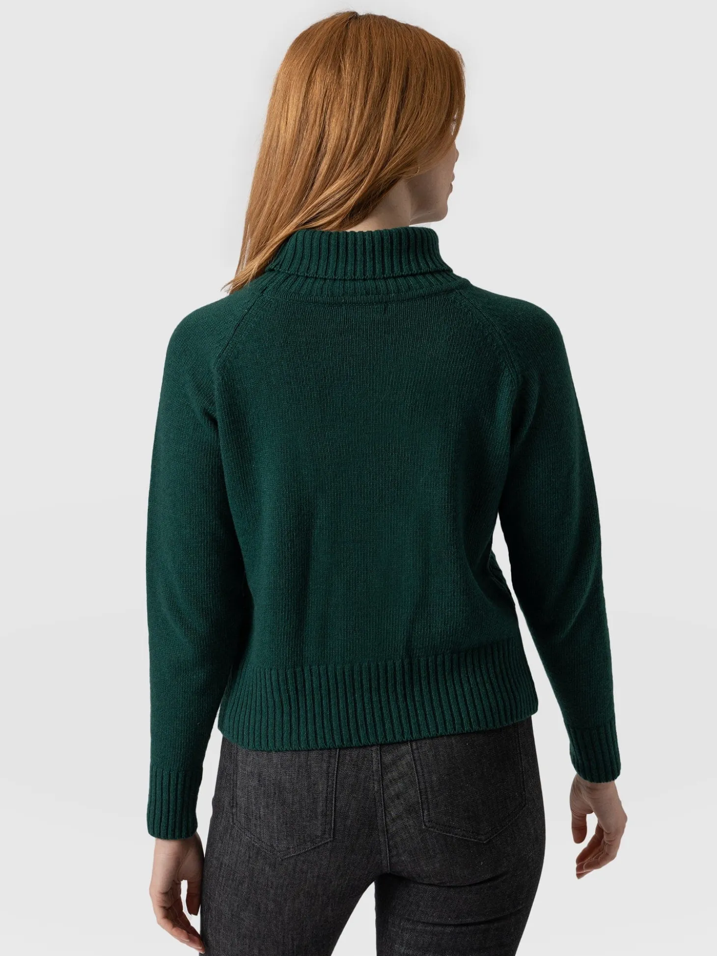 Glen Cable Knit Sweater - Green