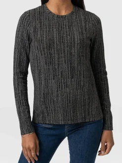 Glen Crew Neck Tee - Grey/Black