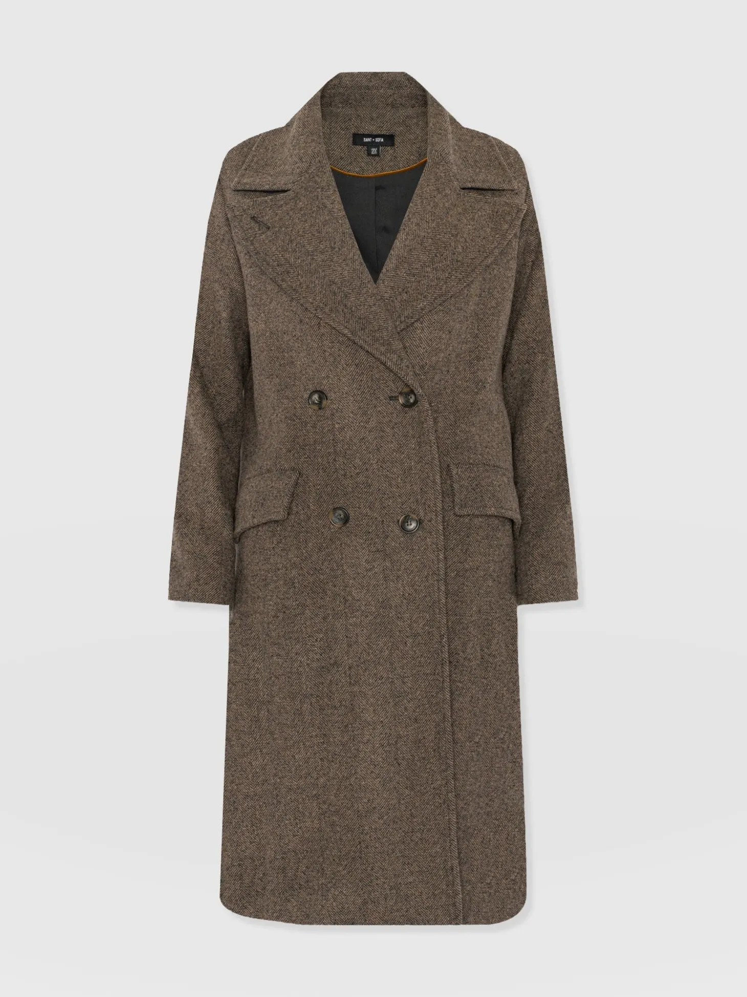 Hampton Coat - Brown Chevron