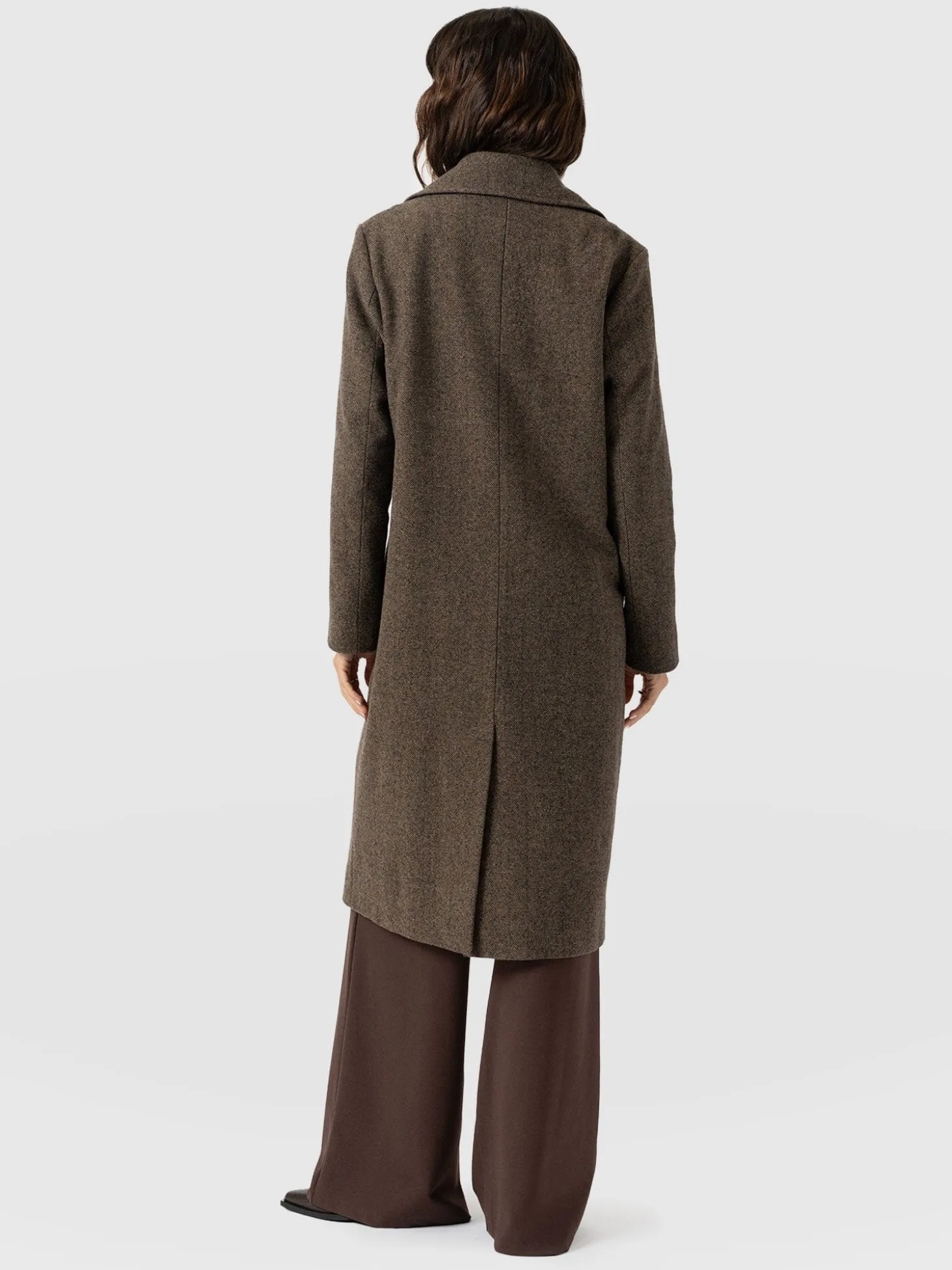 Hampton Coat - Brown Chevron