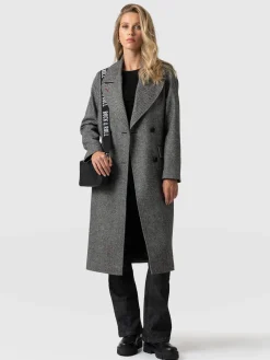 Hampton Coat - Monochrome Chevron