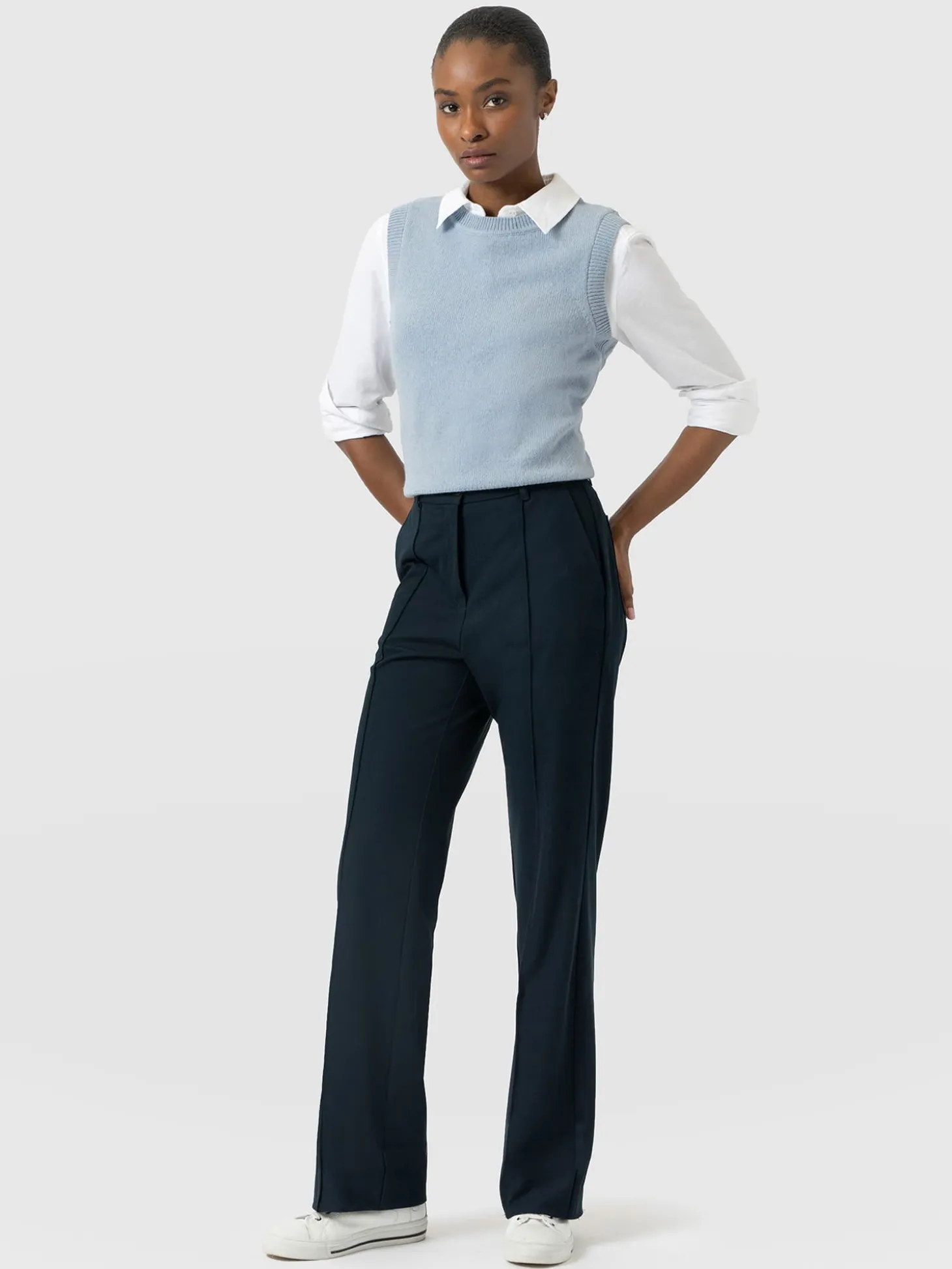 Harlow Straight Leg Pant - Navy