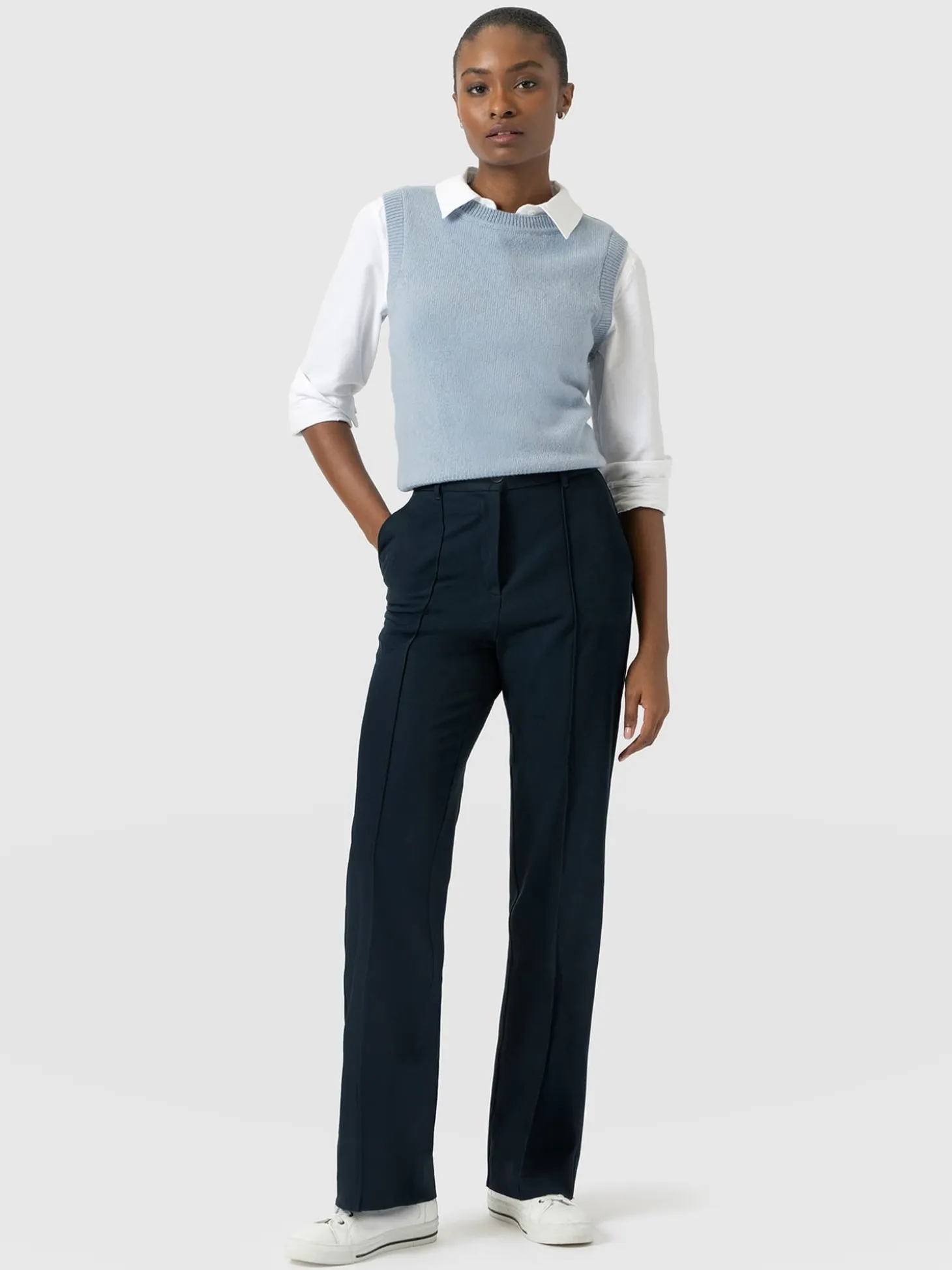 Harlow Straight Leg Pant - Navy
