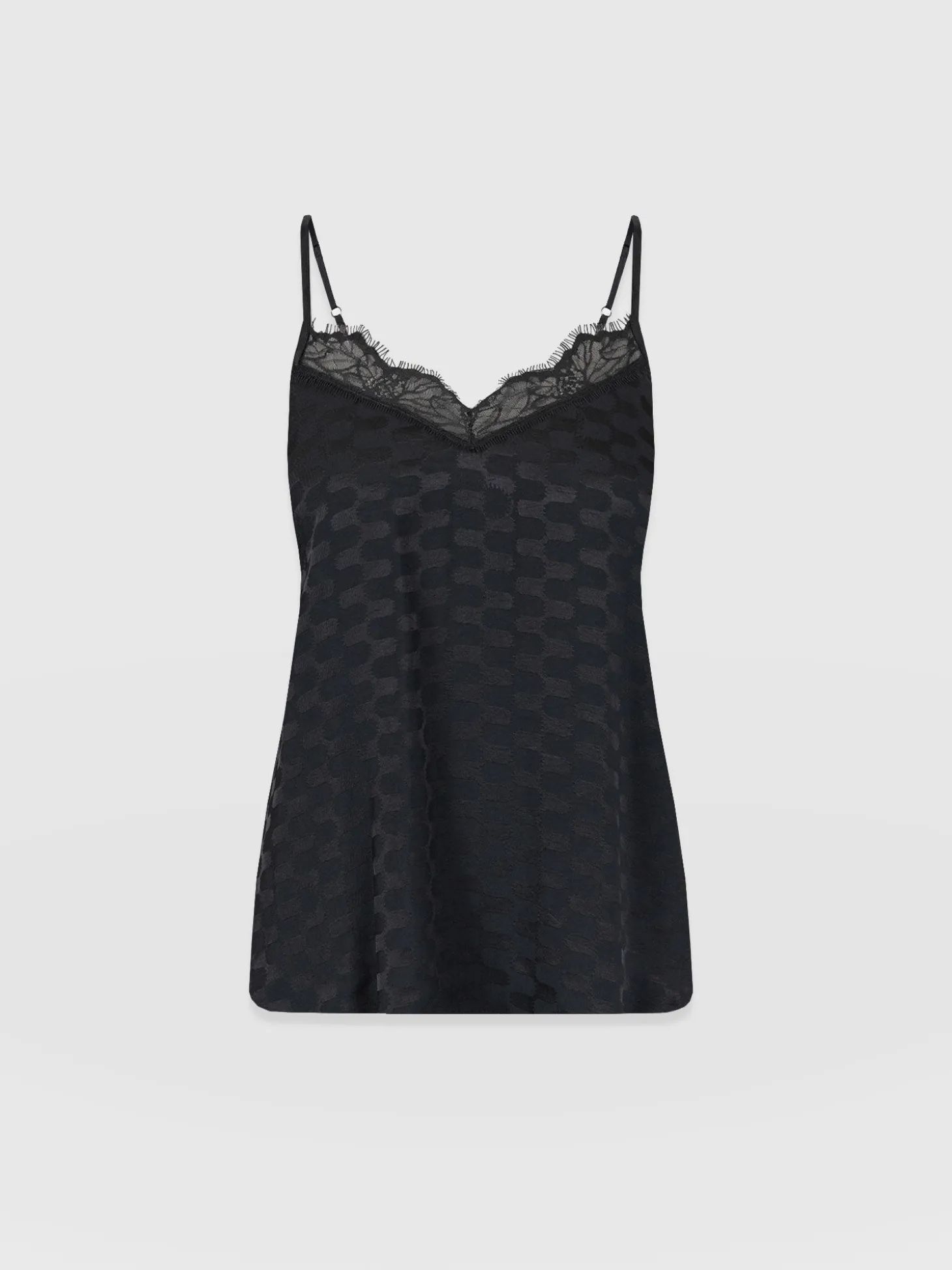 Harper Lace Cami - Black Jacquard