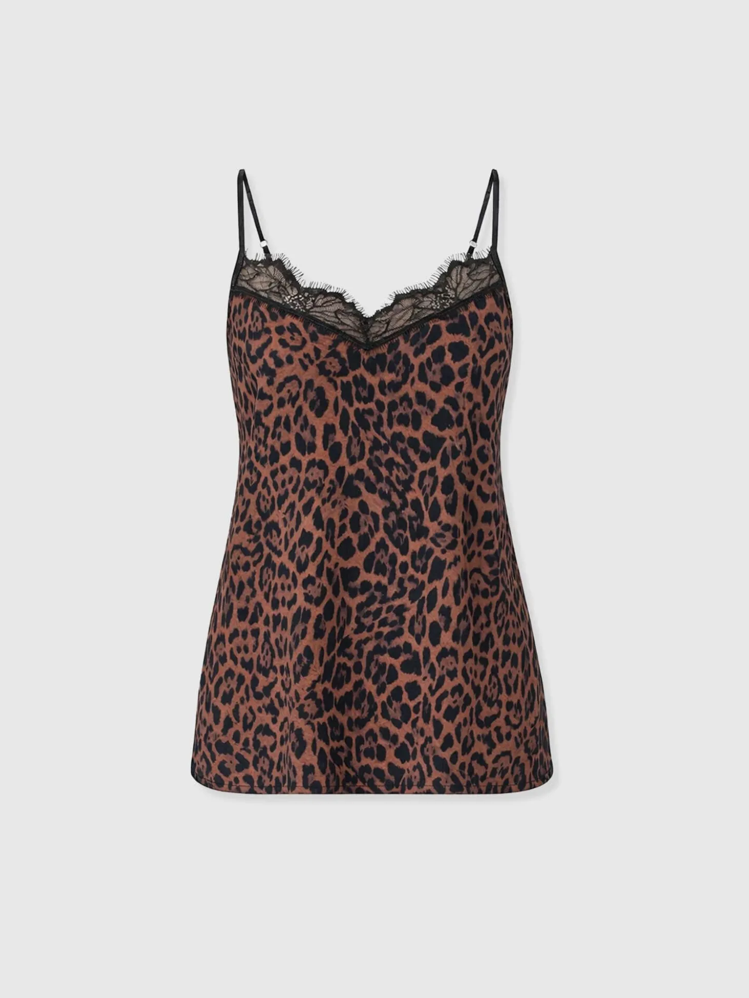 Harper Lace Cami - Brown Leopard