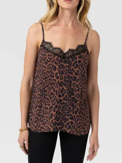 Harper Lace Cami - Brown Leopard