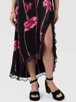 Harper Lace Cami Dress - Pink Stem Floral
