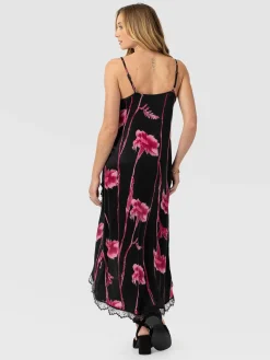 Harper Lace Cami Dress - Pink Stem Floral