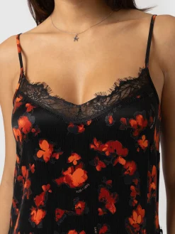 Harper Lace Cami Dress - Red Aurora