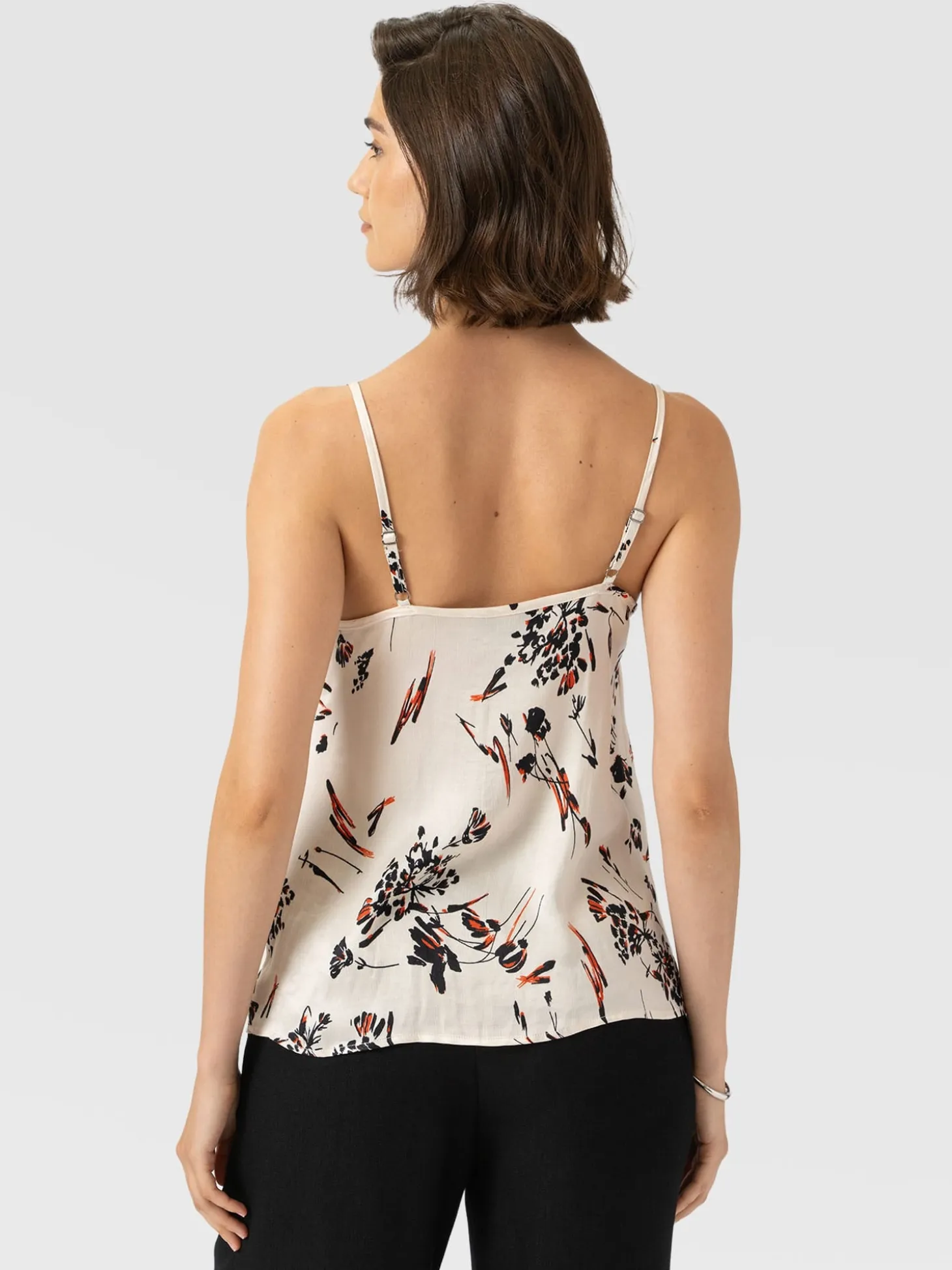 Harper Lace Cami - White Mist Floral
