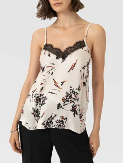 Harper Lace Cami - White Mist Floral