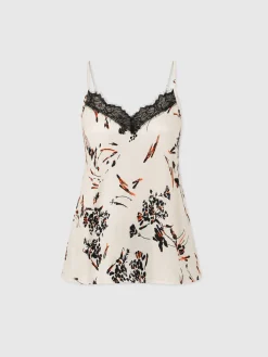 Harper Lace Cami - White Mist Floral