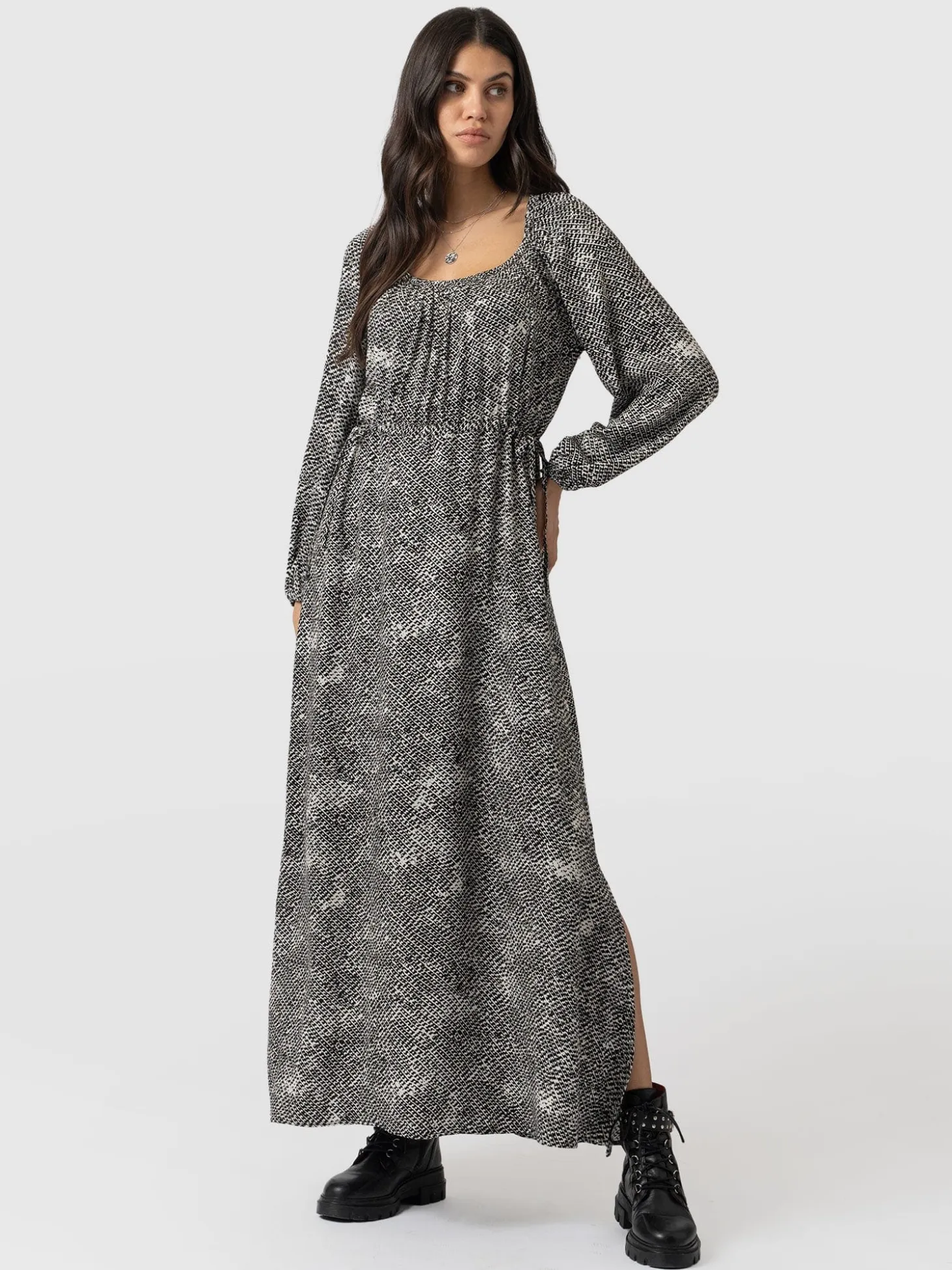 Henrietta Dress - Monochrome Gothica
