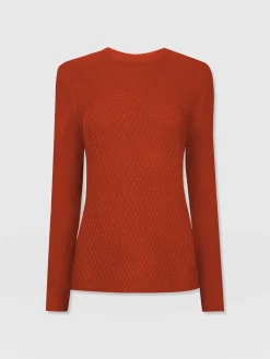 Honeycomb Rib Sweater - Amber