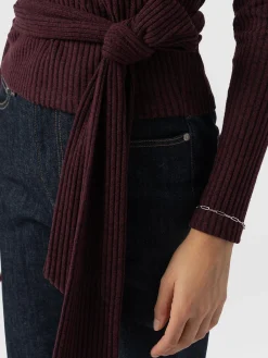 Hoxton Rib Top - Burgundy