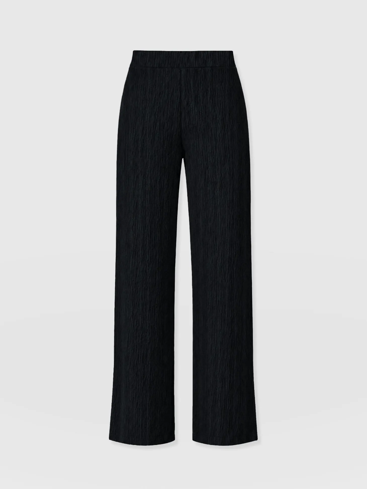 Hoxton Straight Leg Pant - Black Textured