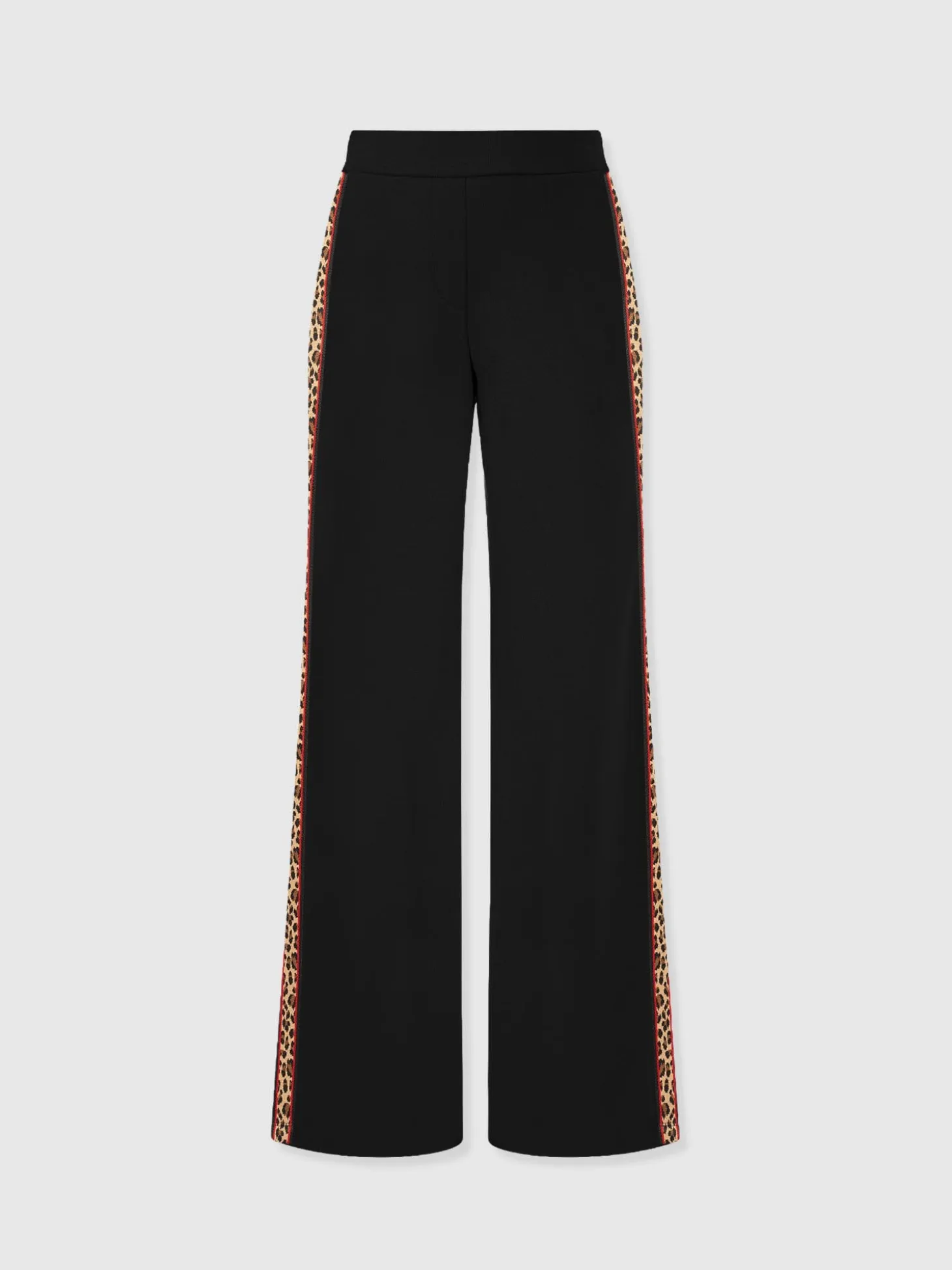 Hoxton Straight Leg Pant - Black - Leopard