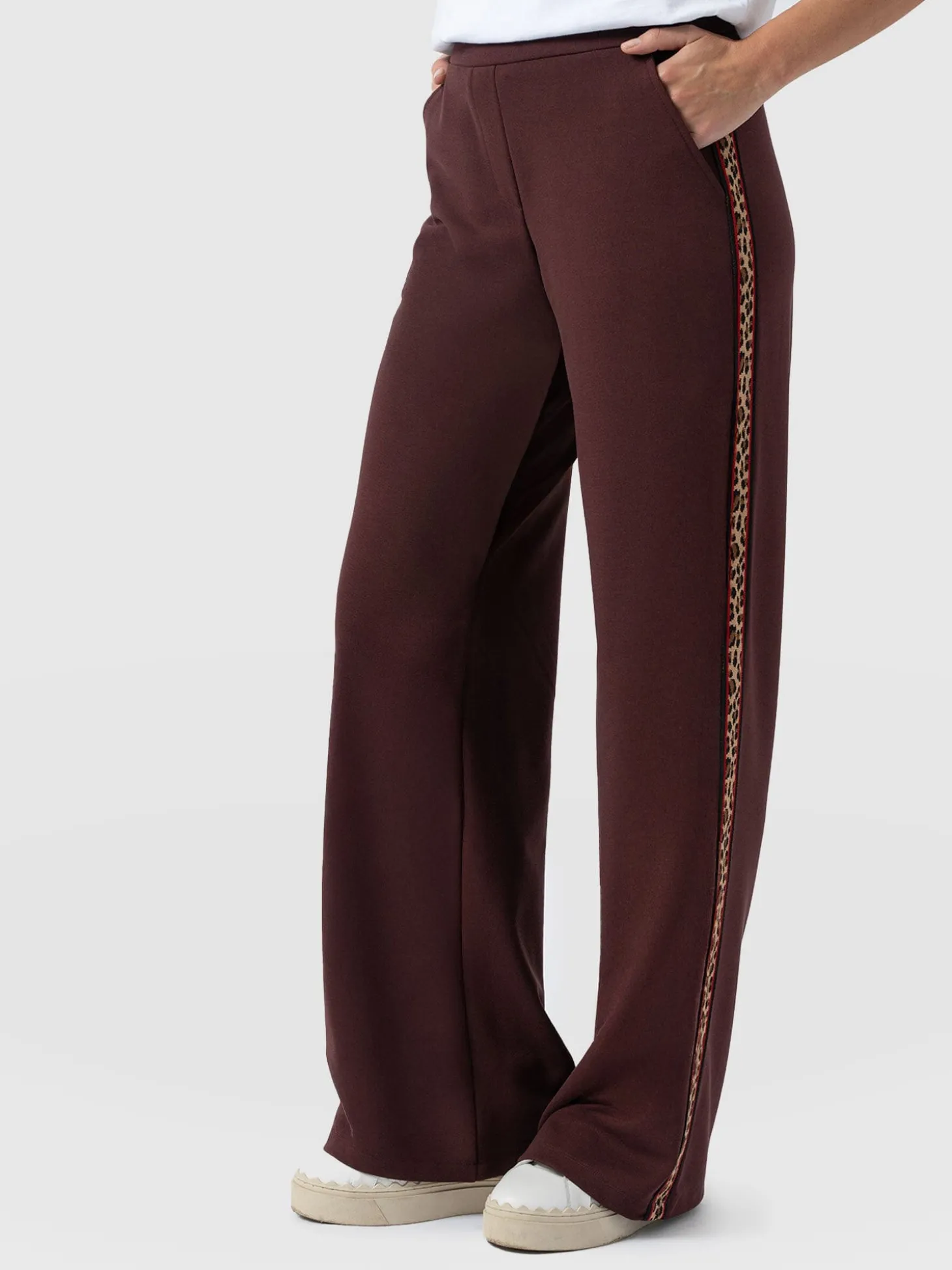 Hoxton Straight Leg Pant - Maroon