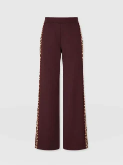 Hoxton Straight Leg Pant - Maroon