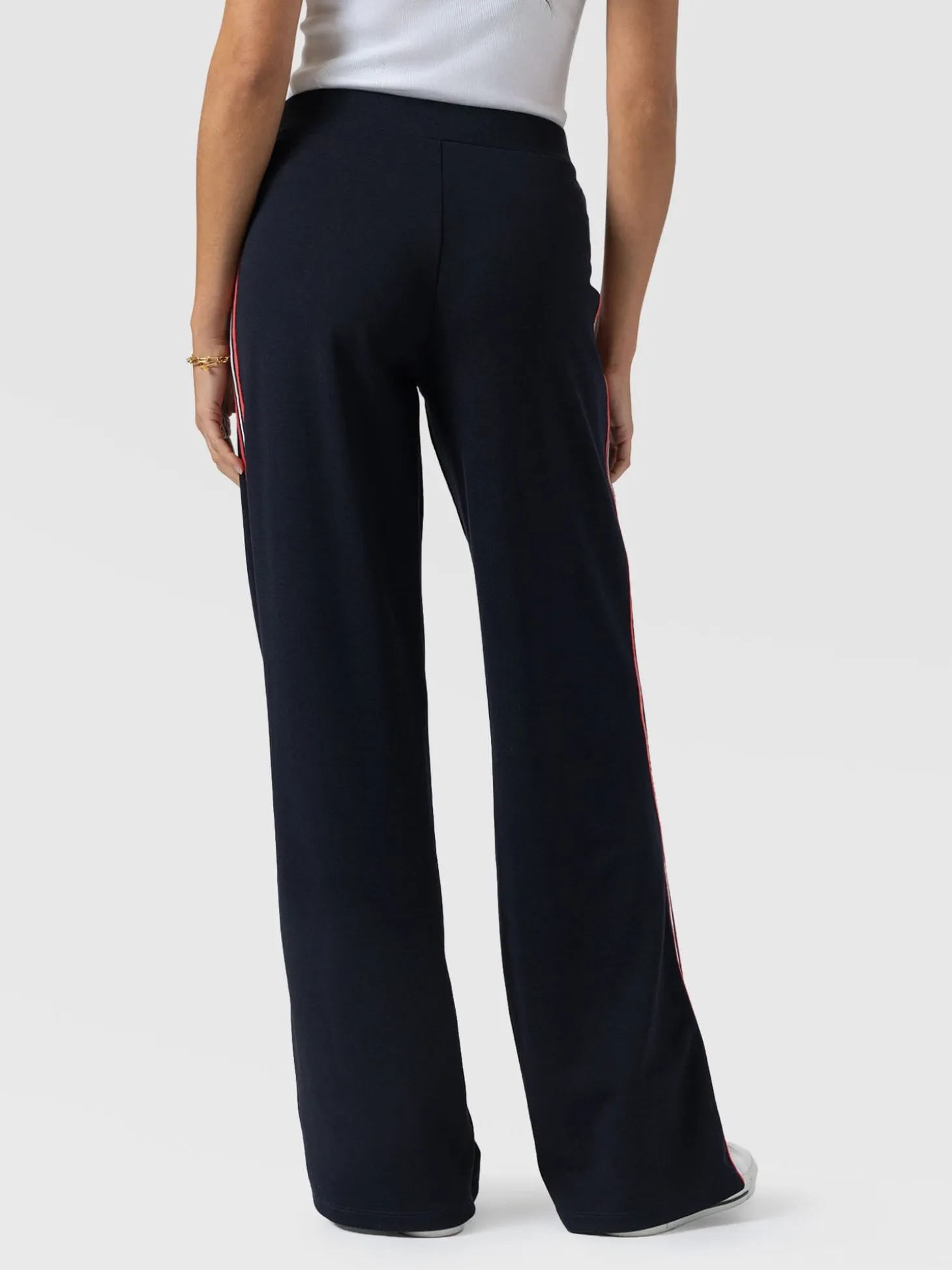 Hoxton Straight Leg Pant - Navy/Red Stripe