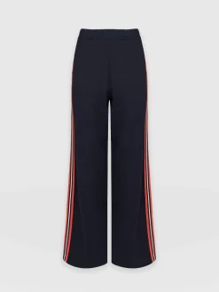 Hoxton Straight Leg Pant - Navy/Red Stripe