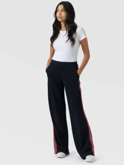 Hoxton Straight Leg Pant - Navy/Red Stripe
