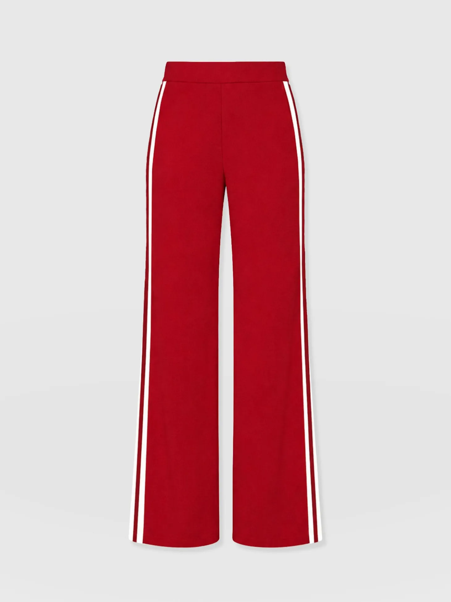 Hoxton Straight Leg Pant - Red - Brown Stripe
